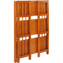 3-Shelf Folding Stackable Bookcase 27.5 Inch Wide Honey Oak