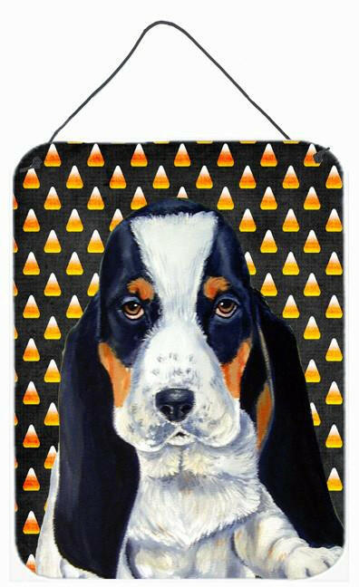 Basset Hound Candy Corn Halloween Portrait Wall or Door Hanging Prints