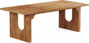 Dining Table 71 Inch Rustic Brown With Wood Pedestal