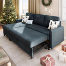 Dark Grey LShaped Convertible Sleeper Sofa Durable