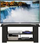 Jaya Espresso TV Stand For 50 Inch Screens Open Shelves