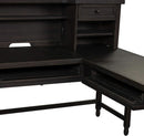 L Shaped Workstation With Integrated Charging Ports