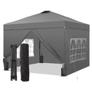 Ainfox 10x10 Pop up Canopy Tent with One Push Setup and Sidewalls,Instant Outdoor Shade Gazebos with Weighted Sandbags