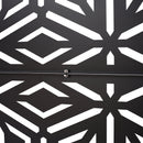 Outdoor & Indoor Privacy Screen Metal Privacy Screen 76' H×48' W, Freestanding Decorative Privacy Screen for Deck Balcony Patio, Privacy Fence Panels for Outside Lawn Garden PS115 BLACK