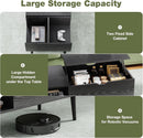 Black Wood Lift Top Coffee Table With Hidden Compartment