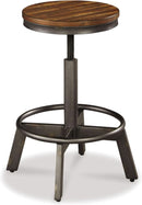 Torjin 24 Inch Adjustable Height Brown Barstools Set