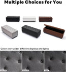 50.8 Inches Gray Upholstered Storage Ottoman Bench