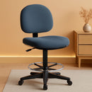 Pneumatic Adjustable Multi Task Stool Blue Ergonomic Back