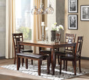 Brown Contemporary Engineered Wood Dining Table Set