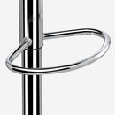 White PU Leather Adjustable Swivel Bar Stools Set of 2