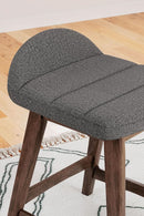 Counter Height Bar Stool Set Of 2 28.5 Inch Charcoal Brown
