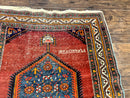 Antique Persian Sarab Runner Rug 3.9 x 12, Red, Handmade, Tribal Runner, Wool, Signed
