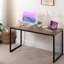 Black Frame Office Desk With Easy Assembly And Sturdy Build