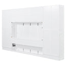 Full Size Murphy Bed Wall Bed with Closet , Drawers and Shelves, White