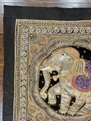Indian Embroidery 3x3, Elephant Design, Detailed Needlepoint, Beadwork