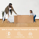 Sofa In A Box Memory Foam 3 Seater Grey Corduroy Fabric
