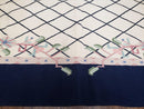 Vintage Dhurrie Rug, Indian Dhurrie 8x11 - 9x11, Wool Hand-Woven Ivory & Black Indo Carpet, Large Flat Weave Rug Living Room Rug Black White