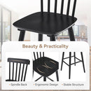 Classic Wooden Bar Stools Set of Four for Kitchen