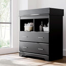 Brookside 2 Drawer Changing Table Dresser Black Topper