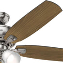 52 Inch Indoor Ceiling Fan With LED Lighting Brushed Nickel