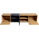 Modern TV with 3 Cabinets& Open Shelves, Color-matching Media Console Table for TVs up to 80", Entertainment Center with Drop Down Door for Living Room, Bedroom, Home Theatre