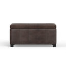 Dover - Storage Ottoman Bench - Distressed Brown