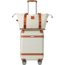 Hardshell Luggage Sets 3 Piece Carry-on Suitcase Double Spinner Wheels with TSA Lock for Men Women, White (20in)
