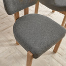 Wooden Dining Chairs Set of 2, Modern Fabric Upholstered Dining Room Chair Kitchen Chairs, Farmhouse Dinner Chair for Kitchen Dining Room