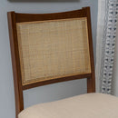 Kasi Brown Natural Rattan Cane Foldable Dining Side Chair
