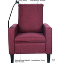Recliner Chairs for Adults, Adjustable Recliner Sofa with Mobile Phone Holder & Cup Holder, Modern Reclining Chairs Fabric Push Back Recliner Chairs for Living Room, Bedroom, RED