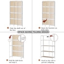 No Assembly Foldable Bookshelf 4 Tier White Bookcase