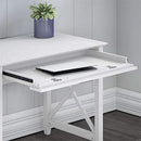 Key West 54W Computer Desk With Keyboard Tray And 2 Drawer File Cabinet