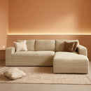 104 Inch Cloud Sectional Sofa Beige No Assembly Required Modern Upholstered Deep Seat Living Room