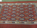 45" X 32" Antique Handmade Bokhara Turkoman Yomud Chuval Wool Rug Soumak NICE