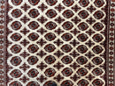 Persian Turkoman Rug 7x8, Almost Square Rare, Hand Knotted, Yamud, Bohemian Rug, Handmade Tribal Rug, Cream Red, Handmade Oriental Carpet
