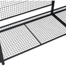 Open-Style Wardrobe with Hanging Rails, Shelves and Drawers, Black