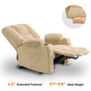 Fabric Electric Recliner Chair With Heat Remote Control