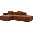 Modular Sectional Couch, Lambswool Fabric Modern L-Shape Sectional Sofa with Chaise Lounge, Living Room Upholstered 5-seater Corner Sofa Couch for Bedrooms, Apartment