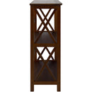 Shelf Bookcase With X Design Three Shelf Storage For Books
