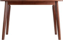 Shaye Walnut Dining Table Solid Wood 47.2 Inch Length