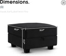 Premium Velvet Black Multifunctional Storage Ottoman