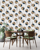 Beige Circles Design Wallpaper