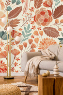 Fashionable Dried Flowers Wallpaper Tasteful