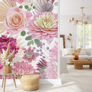Pink Roses and Asters Wallpaper