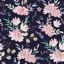 Pink Peonies on Dark Background Wallpaper