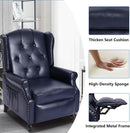 Wingback Recliner Chair With Massage And Heat PU Leather