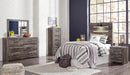 Rusticated Six Drawer Dresser Weathered Brown Bedroom