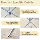 Modern Round Clear Glass Dining Table with Unique Silver Metal Legs for 4-6 People