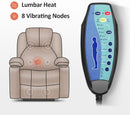 Electric Power Lift Recliner Chair Dark Brown Massage