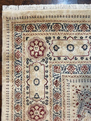 Pak Persian Rug 9x11, Very Fine Hand Knotted Oriental Carpet, Haji Jalili Design, Ivory/Cream, Wool Handmade Room Sized Rug 9 x 11 ft, Nice